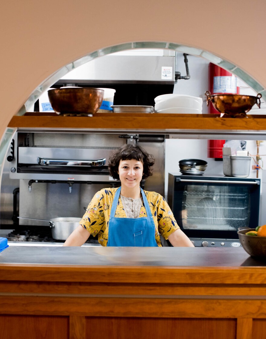Melanie Shurka, the owner and chef at Kubeh in Manhattan, making some of her Middle Eastern dishes.