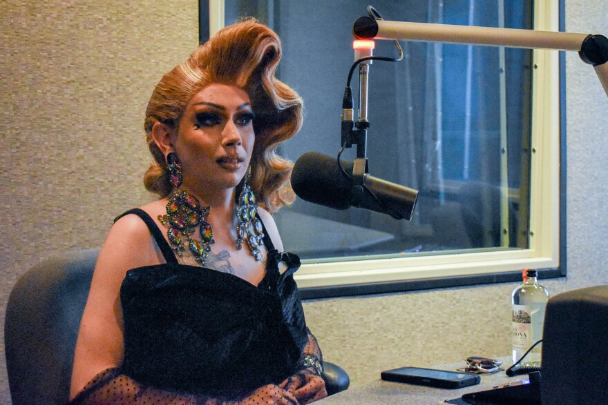 Crimmson Sparkles in KJZZ's studios.