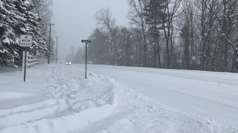 A view of the snowstorm on South Atherton Street, in State College, Sunday, Jan. 25, 2026.