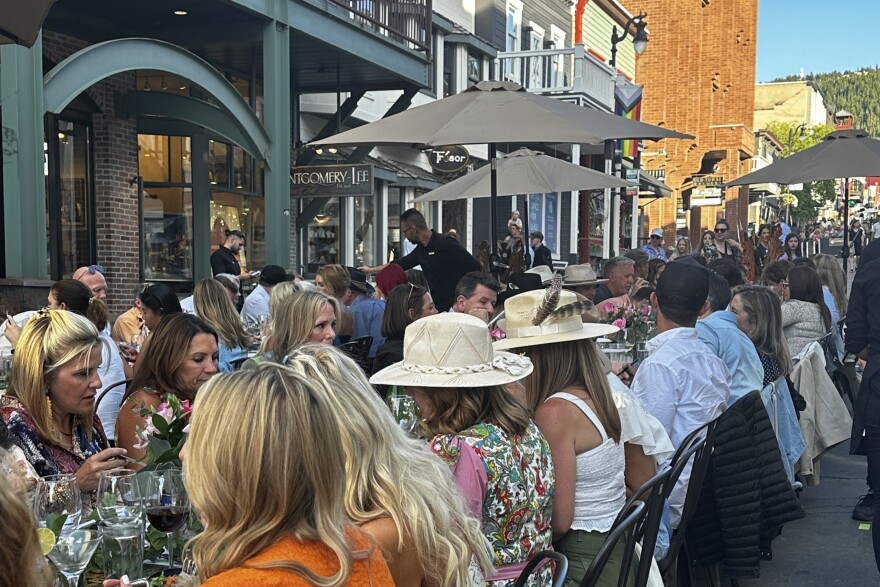 Patrons gather for Savor the Summit on Park City's Main Street.