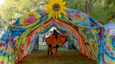 Monarch Butterfly & Pollinator Festival tunnel as part of the event's immersion activities