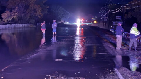 Roadways were closed in October 2026 due to flooding.
