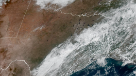 NOAA satellite image showed clouds over San Antonio on Friday. Nov. 21