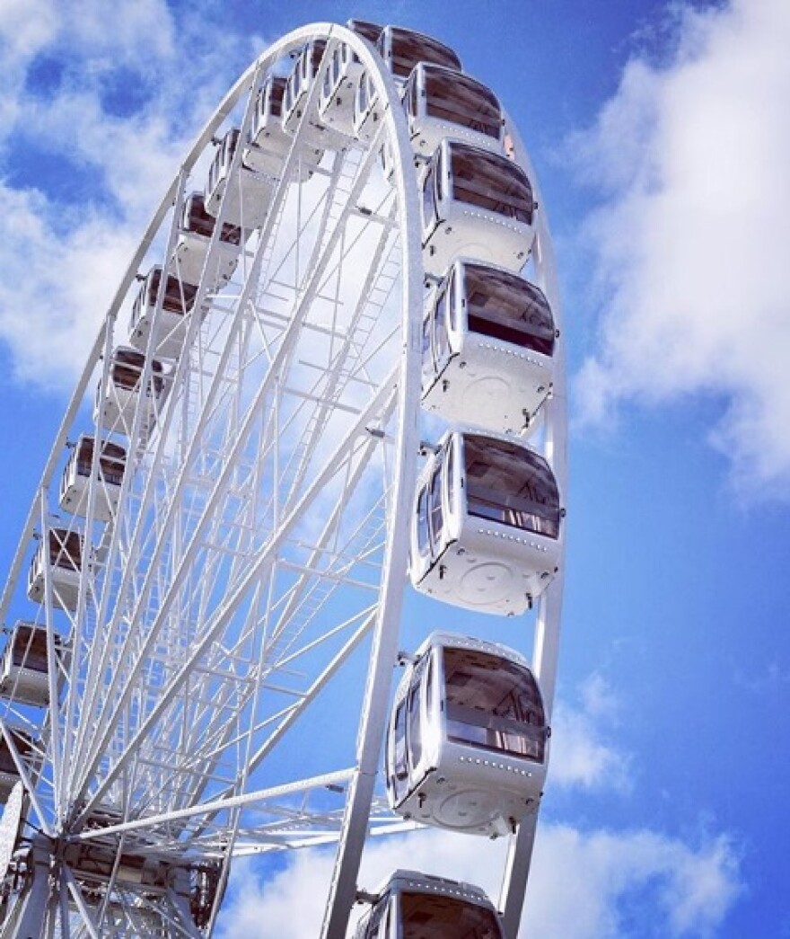 The giant wheel will be at The Banks during Oktoberfest, and through the Thanksgiving holiday.
