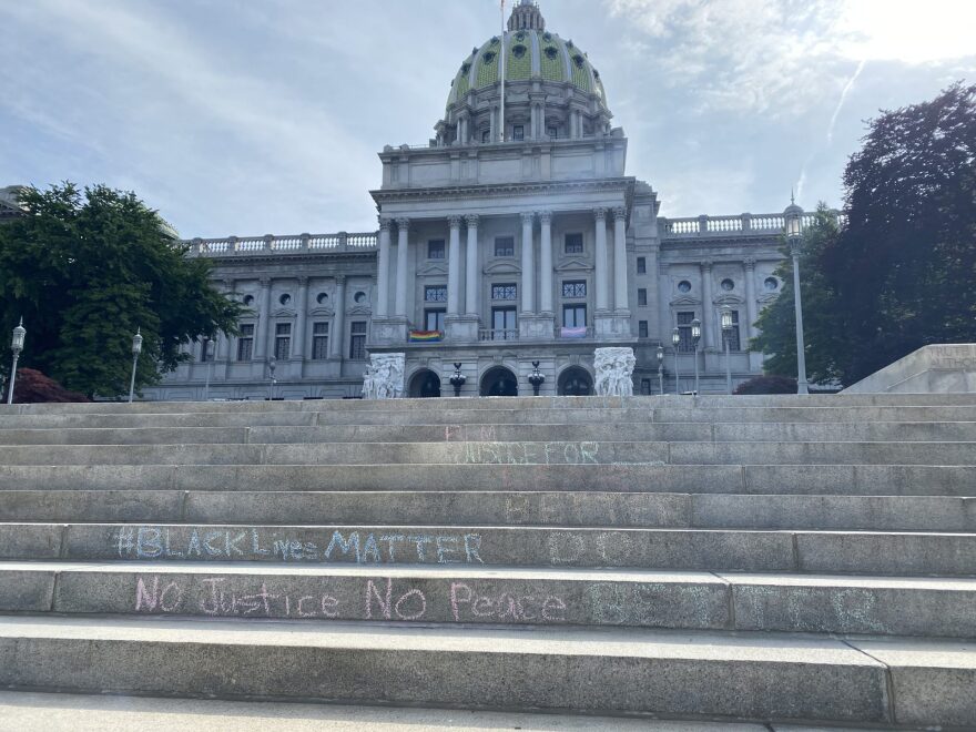 The steps outside the state Capitol on June 15, 2020. Ed Mahon / PA Post