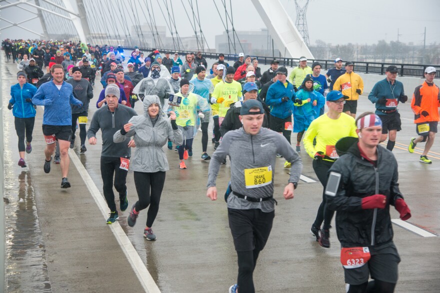 Runners participating in the 2019 Little Rock Marathon.