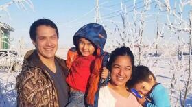 Becky Trimble and her family in Bethel.