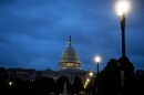 Early morning cloudy skies over the U.S. Capitol 