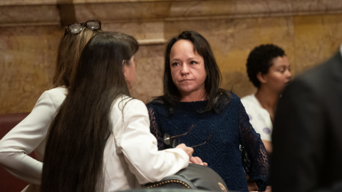 FILE - Democratic state Sen. Faith Winter at the Capitol, March 1, 2023.