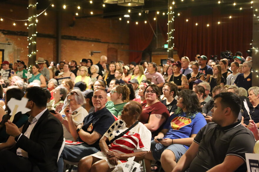 The crowd cheered Talarico’s talking points on various aspects of his plan dealing with everything from housing and teacher pay to the impact of AI data centers.