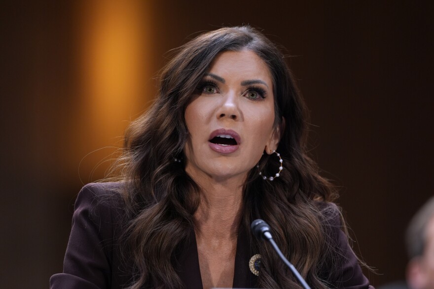 FILE - Homeland Security Secretary Kristi Noem appears for an oversight hearing before the Senate Judiciary Committee, at the Capitol in Washington, March 3, 2026. (AP Photo/J. Scott Applewhite, File)