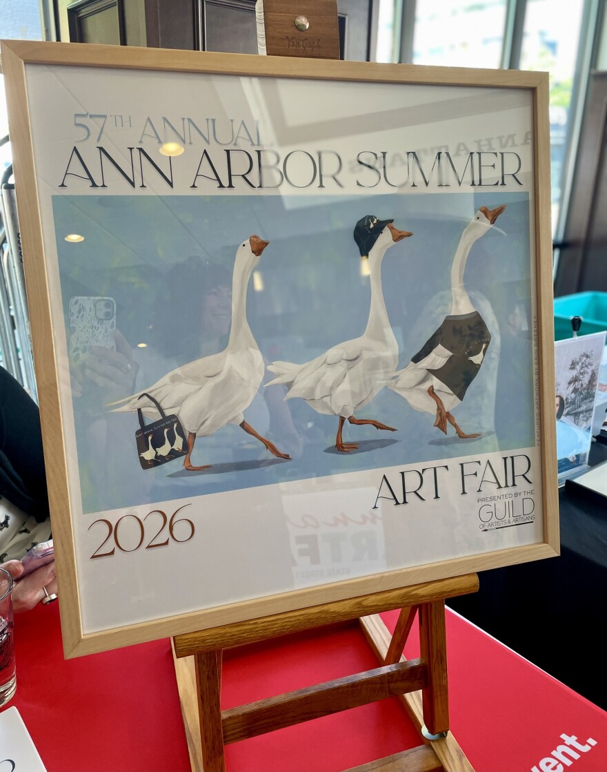 The poster for the Ann Arbor Summer Art Fair was designed by artist Erin Sweeney.