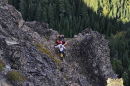 A Lane County Sheriff's Office Search and Rescue worker helps rescue a person trapped on Mt. Yoran, Aug. 27, 2026.