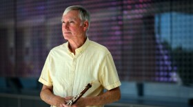 Steve Wade, national president of the Regional Orchestra Players Association and oboist, stands for a portrait July 11, 2024 in New Haven, Connecticut