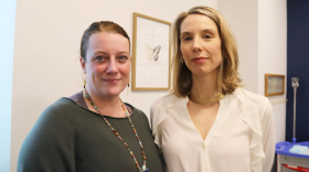 Shawn Brown (left) and Viktoria Koskenoja are physicians at Marquette Medical Urgent Care in Marquette, Michigan. When the local Planned Parenthood clinic shut down in the spring of 2025, Koskenoja held a community meeting to identify alternative options for providing in-person abortion services.