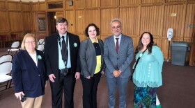 Connecticut lawmakers and descendents of accused witches in New England gather at Connecticut's state Capitol to push legislation to exonerate the accused.