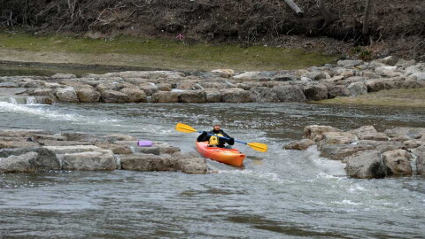 kayaker on river