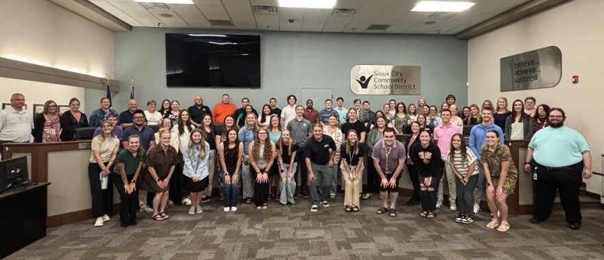 New teachers in an orientation events at the Sioux City School District are shown on August 11, 2026. (Courtesy photo SCCSD)