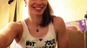 Skier Tina Maze. She took her protest to the slopes in Italy, and to her Facebook page. 