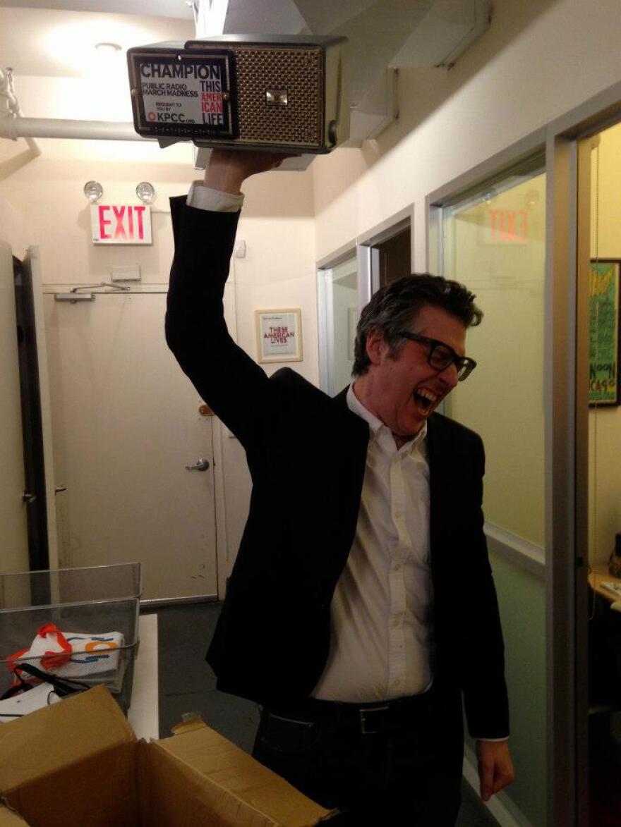 Ira Glass rocks the trophy acceptance