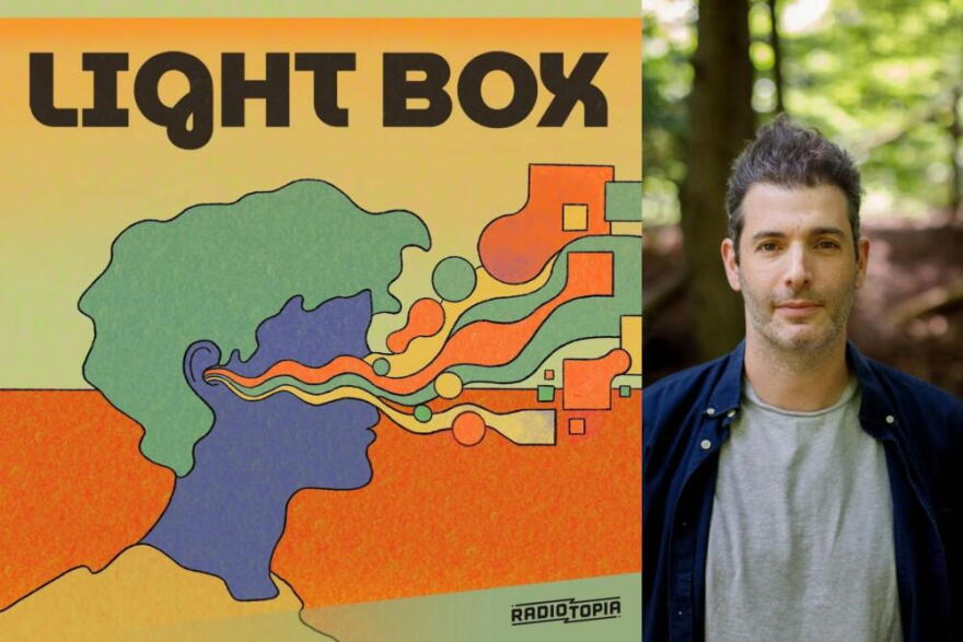 The cover of "Light Box" and author Mark Henry Phillips. (Courtesy of Radiotopia and Mark Henry Phillips)