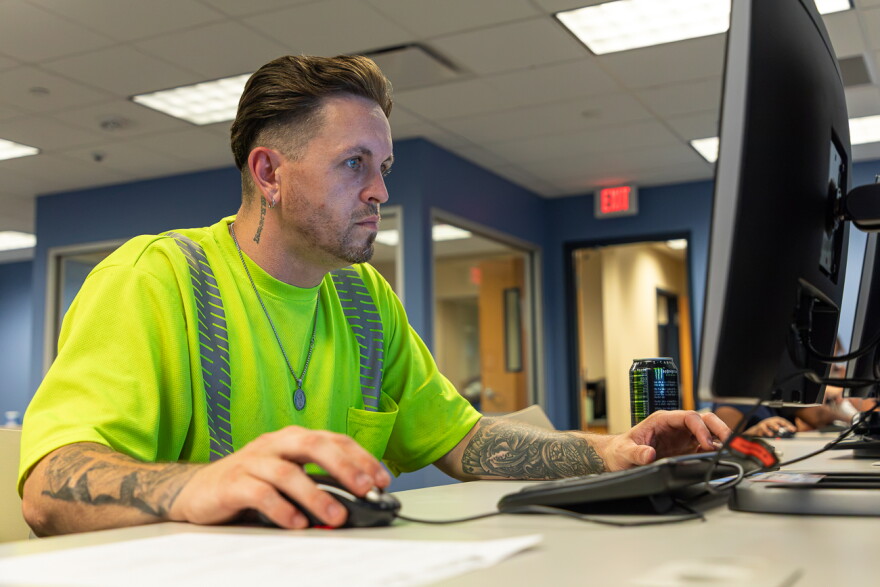 Nicholas Lynch enrolls in classes at NexStep Alliance. Lynch enrolled to take classes for his GED. "Everyone's so nice," he said. "Everyone here want's to see you do good."