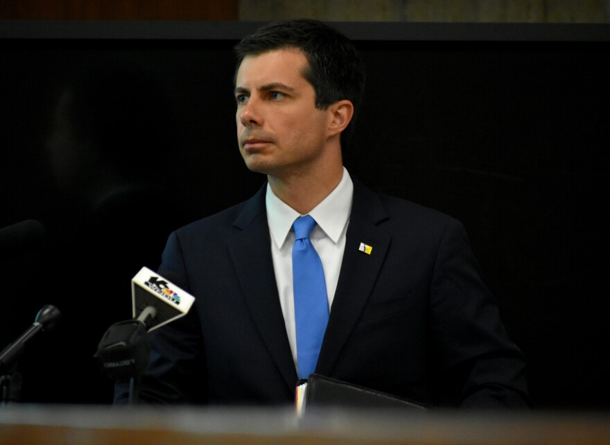 South Bend Mayor Pete Buttigieg gives an update to the common council on his administration's efforts to improve relations between the community and the police department.