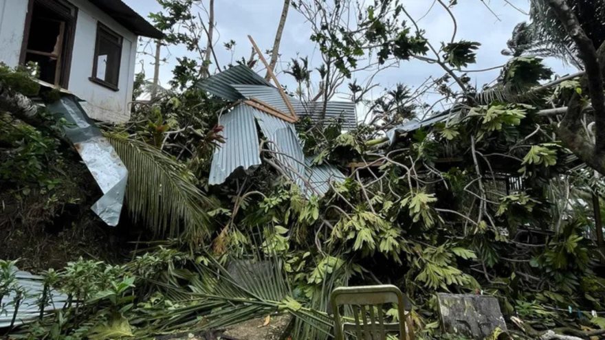 Debris from the Super Typhoon Sinlaku in Tunnuk, a village in Chuuk Lagoon.