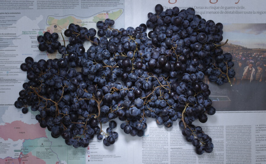 <strong>France:</strong> 5.60 euros, or $7.45 U.S., of French grapes.