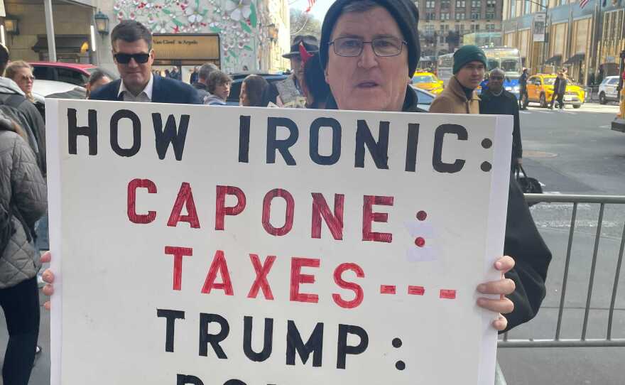  Robert Hoatson came by to protest against Donald Trump.