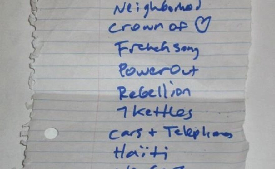 <p>Arcade Fire at the Troubadour (Hollywood, CA), Jan. 16, 2005.</p><p><em>"It was a performance that could be described as life-changing without being hyperbolic, and I wanted a souvenir to commemorate the occasion, and have been collecting ever since."</em> - Frank Mojica</p>