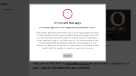 This message was posted on Coral Glades High School's website just before 5:20 p.m. Friday