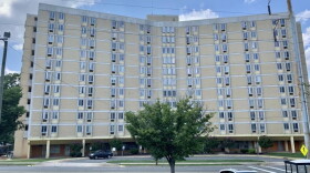 Repairs for the first of two elevators at Crystal Towers are expected to be completed in early 2024, according to a presentation before the Housing Authority of Winston-Salem's Board of Commissioners meeting Tuesday. WFDD FILE/EDDIE GARCIA.