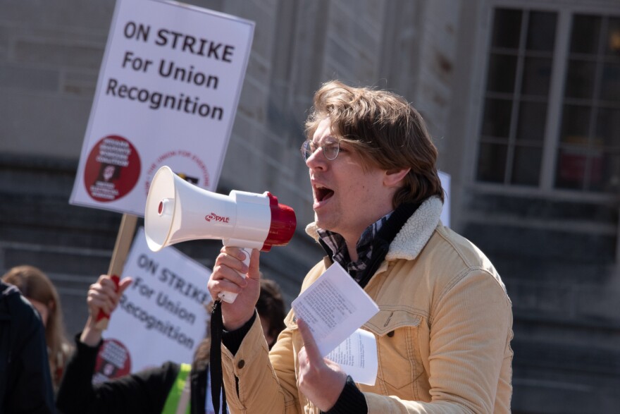 The Indiana Graduate Workers Coalition said they’ll strike for at least a week, but could extend it if a majority of the union vote in favor.