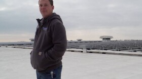 Tyler Gerardot is an electrical maintenance technician Sweetwater Sound. He maintains the company's 260 rooftop solar panels.