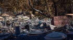 The remains of one of the homes destroyed by the Alisal Fire.