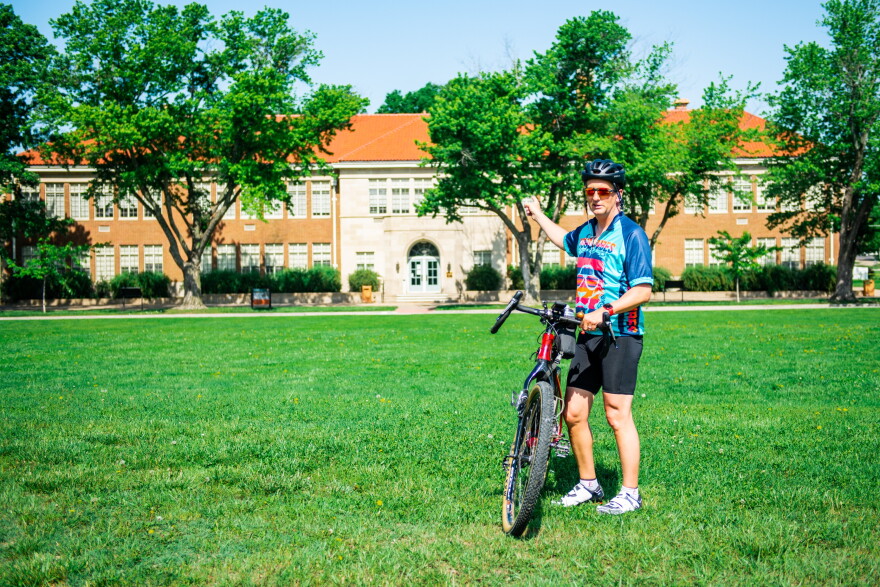 Dan at former Monroe Elementary School in Topeka, KS