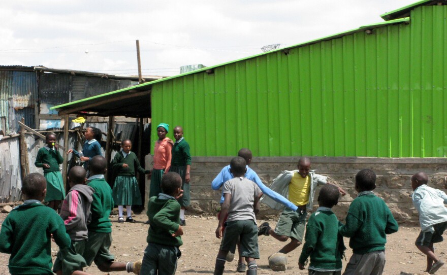 Boys play in Nairobi, Kenya.