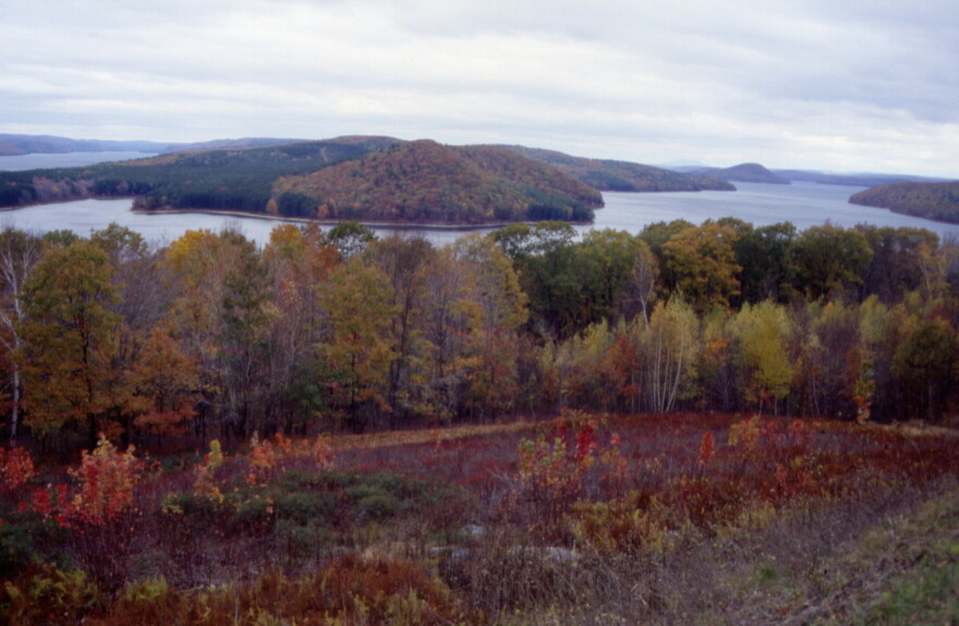 A view of the Quabbin Reservoir from the Enfield lookout (Ware,Mass.). Photo taken September, 1992.