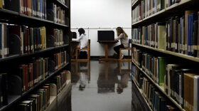 Students study in a library on the campus of California State University, Long Beach in Long Beach, Calif., in 2012. (Jae C. Hong/AP)