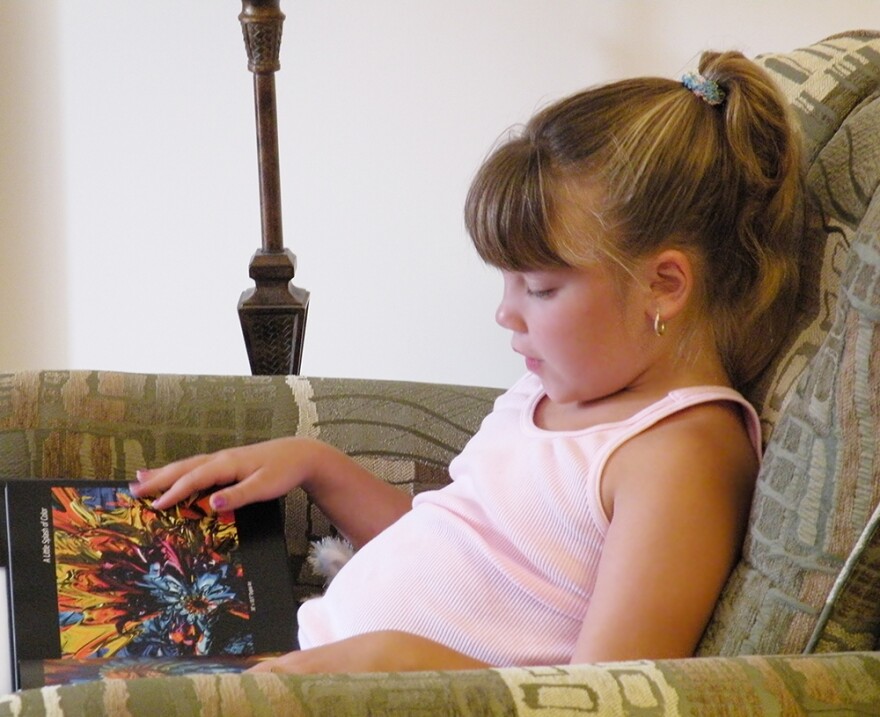 A child reading.