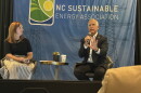 U.S. Sen. Thom Tillis, R-NC, speaks Thursday at the N.C. Sustainable Energy Association's Making Energy Work conference. Tillis said he is planning to either start up or join an organization that recruits moderate candidates to run for office.