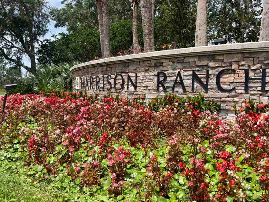 Outside neighborhood entrance 