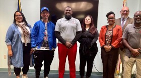 Engage conducted a roundtable discussion on the application of Florida's Stand Your Ground law. (l-r) Rebecca Fernandez, Community Engagement Director at Central Florida Public Media; Ruben Saldana, community advocate with Credible Messengers; Attorney Alton Edmond of Edmond Law LLC in Cocoa; Audra Fontanez, an educator and spiritual leader; Monique Worrell, Florida's State Attorney representing the 9th Judicial Circuit; Central Florida Public Media Senior Producer Richard Copeland and Chris Louissaint, owner of FTAC Security Solutions and Firearms Training.