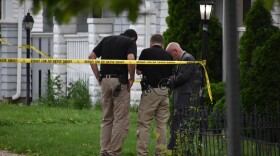 Police at the scene of the fatal accidental shooting of Jordin Wilson, 8, on May 20, 2020. 
