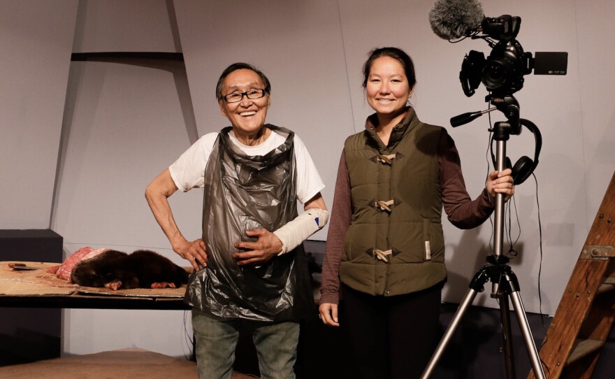 John Active [left] and KYUK's Wellness Program Producer Aleina Tenabe [right].