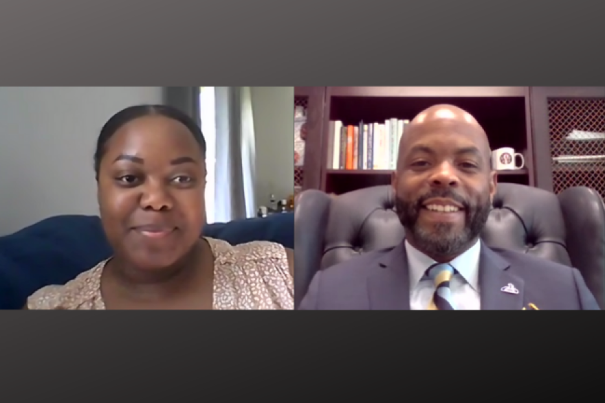 Jasmine Burney-Clark (l) and Bakari Burns. Photo: WMFE/Zoom