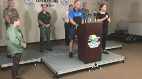 “Dorian, this is a monster that nightmares are made of,” Flagler Beach Police Chief Matt Doughney said as he warned against strong winds and storm surge potentially reaching 15 to 20 feet. (Quan McWil/WUFT News)