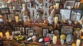 The Dia de los Muertos altar at the Santa Barbara County District Attorney's Office.