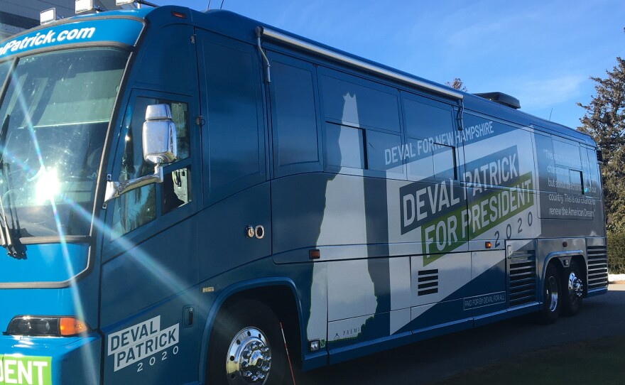 Deval Patrick's presidential campaign bus.